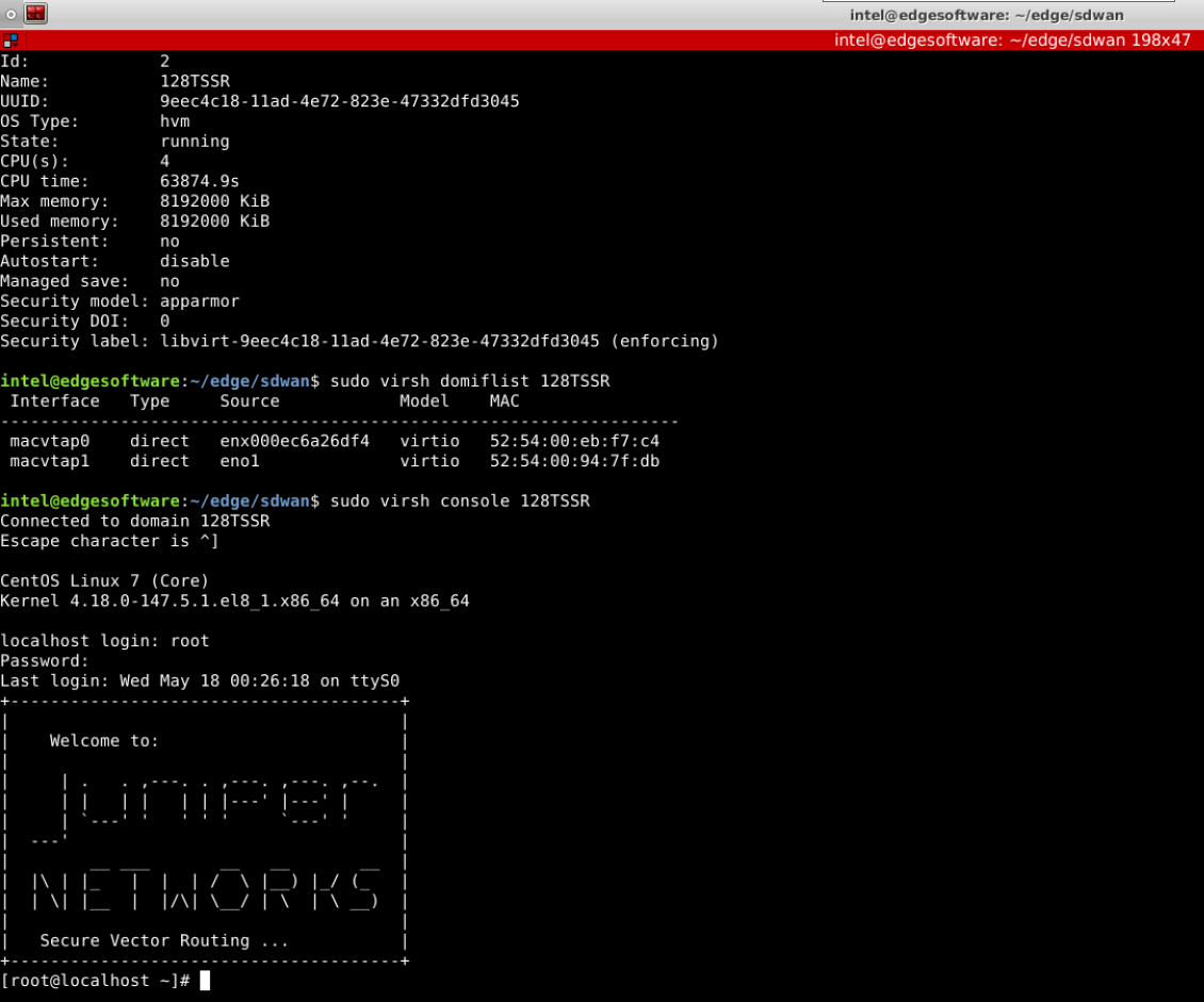 Screenshot of terminal of with "Welcome to Juniper Networks" message. 