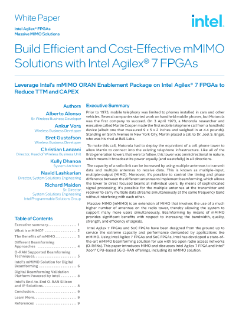 Build Efficient and Cost-Effective mMIMO Solutions with Intel Agilex® 7 FPGAs
