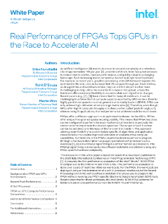 Real AI Performance of FPGAs Tops GPUs