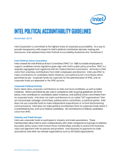Intel Political Accountability Guidelines