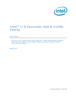Intel® I/O Controller Hub 8 (ICH8) Family