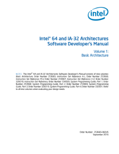 Intel® 64 and IA-32 Architectures Developer's Manual: Vol. 1
