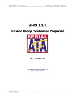 AHCI 1.3.1 Technical Proposal